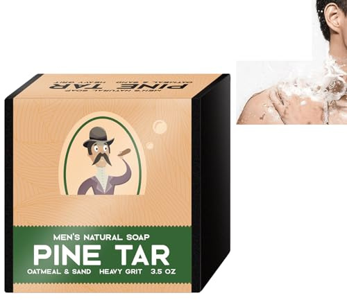 Kiefern-Teer-Seife Für Männer,Seife Seife Bar Für Männer,Natürliche Herrenseife,All-Natural Soap Men,Handmade Natural Bar Soap For Men,Alle Natürlichen Seifenstücke zur Remove Skin Dirt And Oil