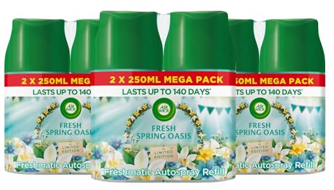 Air Wick Freshmatic Refill - Fresh Spring Oasis - Air Freshener (250ml x 6)