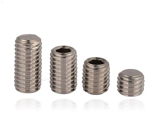 NITVIA DIN913 M2.5 M3 M4 M5 M6 M8 Edelstahl 304 Gewindestifte mit metrischem Gewinde Flachkopf-Innensechskant-Gewindestifte ohne Kopf(Color:6mm,Size:M2.5 100PCS)