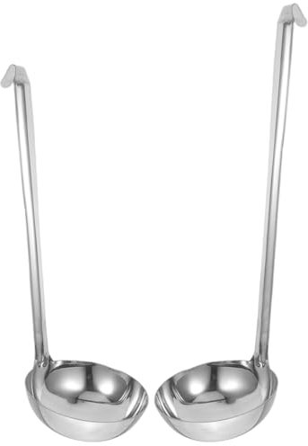 TOPPERFUN Stainless Steel Spoon Set Asian Soup Ladle Cooking Spoon Small Sauce Ladle