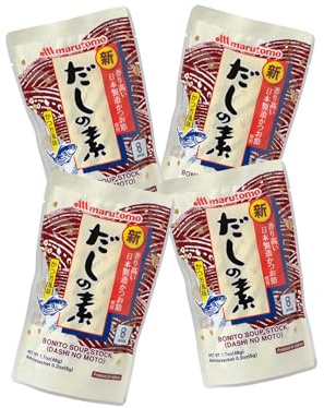 MARUTOMO Dashino Moto 4er Pack - Japanisches Dashi-Pulver - Authentischer Umami-Geschmack - OG ASIA - 192g