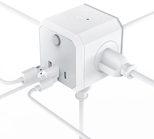 Presa splitter, prolunga presa USB | Adattatore per presa di corrente a pin multipli - Adattatore per presa multipla portatile, prolunga per presa di uscita per telefoni cellulari, tavolo