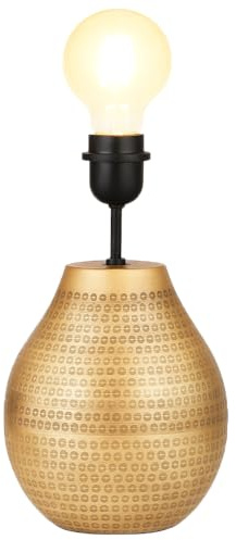 Orientalischer Tischlampenfuß Cameo modern aus Metall in Gold 20 cm