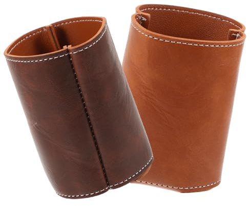 Zerodeko 2 Piezas Fundas Aislantes para Latas de Cerveza de Cuero para Bebidas Reutilizables Mangas para Botellas para Picnic y Actividades