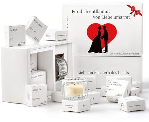 Teverellsax Geschenke für Frauen Duftkerzen Geschenkset (12 Stück) – Mit Romantischer Botschaft Beim Abbrennen, Geburtstagsgeschenk, Valentinstag Geschenke für Sie, Beste Freundin Geschenk