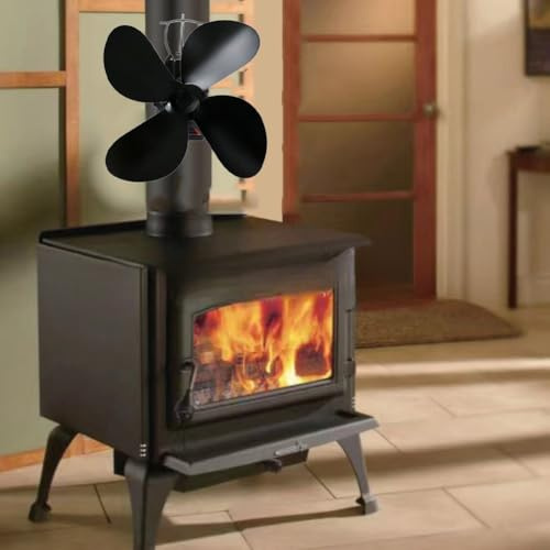 Wärmebetriebener Ofenventilator für Holz- und Pelletöfen, leiser Betrieb und verbesserte Wärmeverteilung mit Aluminiumkonstruktion
