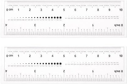 2 reglas flexibles de plástico PET de 10 cm y 0,1 mm con lámina blanca y plegables, rectas y rectas, herramienta de medición suave para fábrica, herramienta de dibujo transparente, material educativo