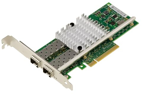 KALEA-INFORMATIQUE Tarjeta controladora de Red 10GbE PCIe x8 Intel 82599ES 2 Puertos SFP+ (SR/LR/DAC) con Soporte de virtualización Intel VT-c, IPsec/LinkSec