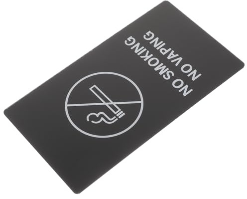 Mikikit Cartello da Muro Vietato Fumare per Wc Adesivo Resistente, Segnale di Avvertimento di Sicurezza per Locali, Targa Segnale Divieto Fumo per Uso Domestico e Ambienti Pubblici