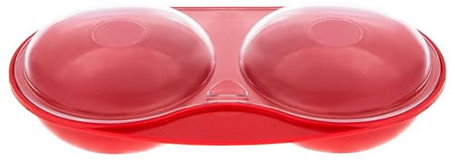 Easy Cook NS606R Microwave Egg Poacher, red, 2 cup