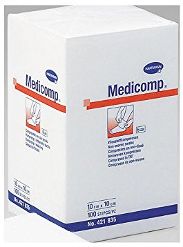 Medicomp unsteril 5x5 cm, 100 Stück