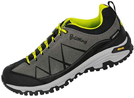 Brütting Kansas Scarpe da Arrampicata Unisex - Adulto, Grigio (Anthracite/Black/Lemon), 44 EU