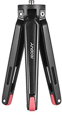 Andoer Mini trépied de voyage Support portatif pour caméra alliage d'aluminium 11lbs Capacit?de charge pour Canon Nikon Sony DSLR pour iPhone Smartphone pour GoPro Action Sport Camera