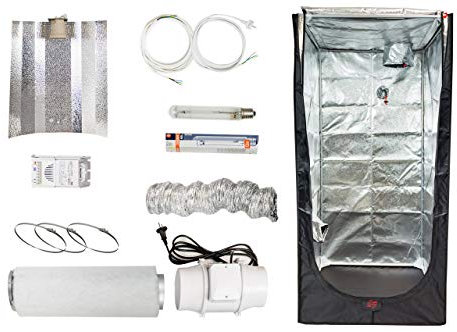 Juego Completo de Growbox 600 Watt Basic Anbau - Grow-Box 120x120x200 Homebox Grow-Set Carpa de Cultivo Gabinete de Cultivo Carpa de Cultivo