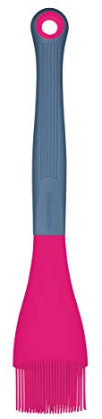 KitchenCraft Colourworks CWBRUSHPNK Abgewinkelter Backpinsel, Silikon, Himbeere, 26 cm