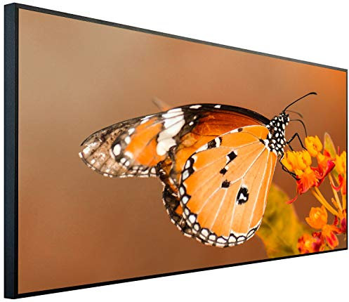 Ecowelle Infrarotheizung mit Bild | 600 Watt | 60x120 cm | Infrarot Heizung| | Made in Germany| b 101 Schmetterling