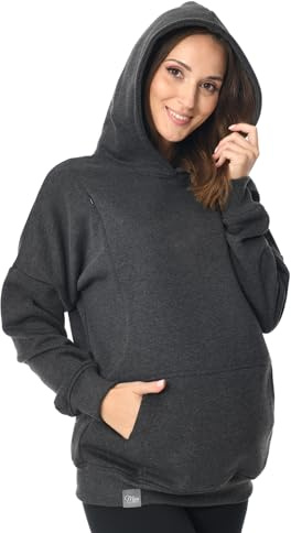 MijaCulture Ropa para embarazadas 2 en 1 Jersey de lactancia y premamá Stilltop Molly M001, gris grafito, L