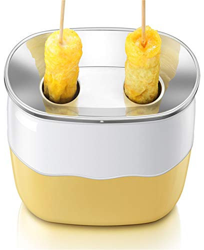 ZZBB 200W Hogar Eléctrico Automático Creciente Doble Rollo de Huevo Herramienta de Cocina Huevera Tortilla Máquina de Salchicha Maestra Amarillo,