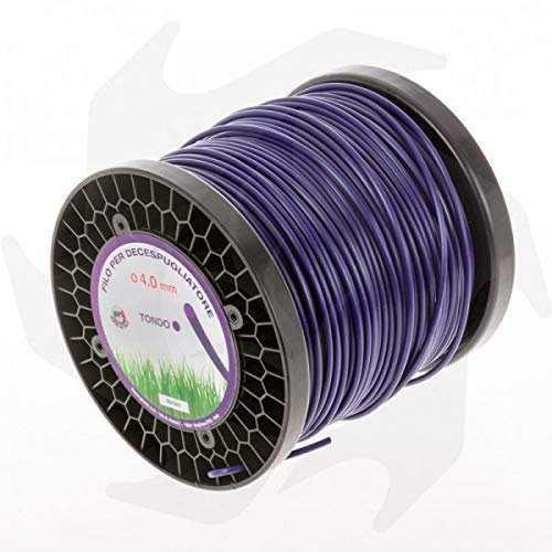 Filo per decespugliatore Bazargiusto ideale per utilizzo professionale sfalcio erba rovi (filo tondo 4mm - 130 mt)