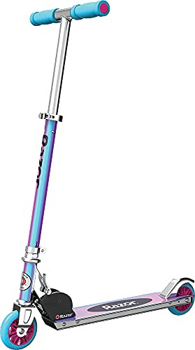 Razor A Kick Scooter, Special Edition Holographic, Aluminum Folding Scooter, Blue/Pink