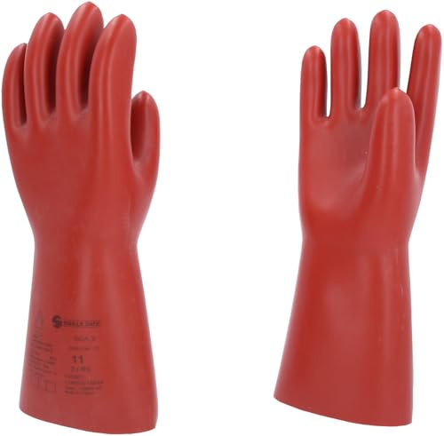 KS Tools 117.0094 Elektriker-Schutzhandschuh mit mechanischem- und Wärmeschutz | Größe 11 | Klasse 2 [17.000 V] | rot