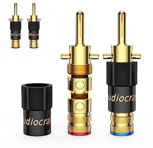 Tertullus 4 Bananenstecker Vergoldet Bananenstecker Schraubbar Für Lautsprecherkabel