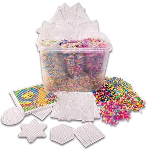 PLAYBOX 766002 - Starter Bügelperlen-Set - Schablonen Kreativität fördern