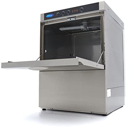 Maxima Gastro Geschirrspüler-Unterbau - 50 x 50 cm - mit Abfluss-, Spülenhilfe- und Seifenpumpen - 400 V