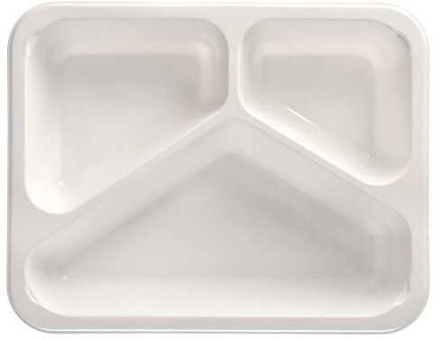 500 Mikrowellenschalen, PP 3-geteilt 1095 ml weiss Menüschalen