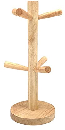 Duiaynke Kaffeebecherhalter, Mehrzweck-Ständer für 6 Tassen, Schmuckständer, Uhren, Schlüsselanhänger, Küche, Café, Heimdekorationen