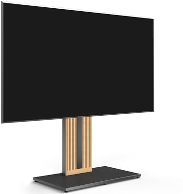 FITUEYES TV Ständer aus Buchenholz TV Stand für 55-88 Zoll Fernseher TV Standfuss drehbar höhenverstellbar Zen Serie