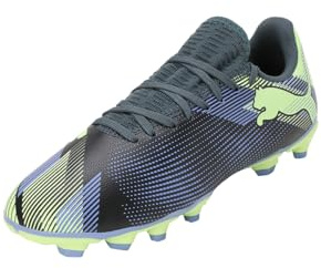 Puma Mixte Enfant Future 7 Play FG/AG Jr Flat-Sheets, Gray Skies Elektro Purple Fizzy Apple Puma White, 31 EU