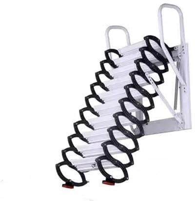 EYPKPL Universal Attic Ladder Manual Attic Stair Wall Mounted Pull Down Loft Ladder Indoor Outdoor Folding Ladder for Narrow Spaces