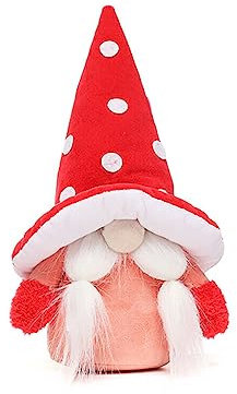 susiodeu Wichtelpuppe, Weihnachtsanhänger, Schreibtisch Ornament, Stoff, attraktives Mehrzweck Urlaubszubehör, niedliches Design, Exquisite Weihnachtsdekoration, Rot