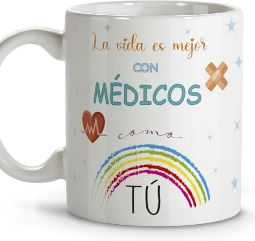 LolaPix Regalos para un médico. Tazas originales para regalar. Regalos para medicos. Tazas personalizadas. Taza cerámica 330 ml.