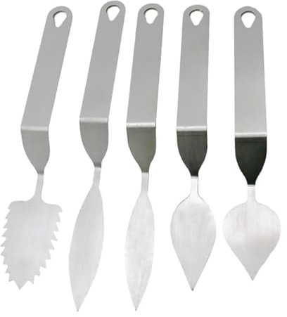 ABOOFAN Edelstahlspatel 5St Zuckergussspatelsatz Vereisungswerkzeug Creme große federn schokoladenmesser Schokoladenschneider Schokoladenformen Rostfreier Stahl Backwerkzeug Glasur