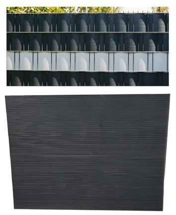 Koi- und Bonsaipark Herdecke Lot de 10 bandes brise-vue en PVC rigide de qualité supérieure pour clôture à double fil - 2520 mm x 190 mm x 1,3 mm (anthracite RAL7016)