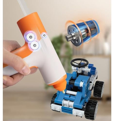 Akku-Heißklebepistole, Akku-Heißklebepistole mit 15 Sekunden Vorheizen, Lithium-Akku 3000 MAh für Heimwerkerarbeiten, Kunstkleber und Pasten