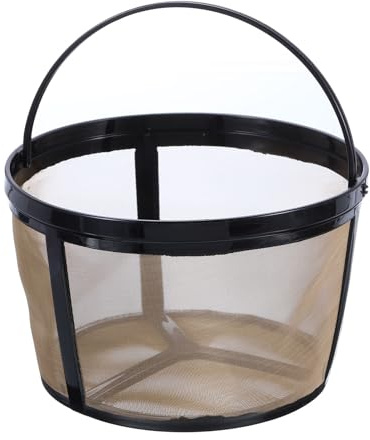 Sourcing Map 12-Cup Coffee Filter Brew Basket Replacement with Gold Mesh Bottom