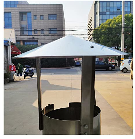 Sombrerete Chimenea Tapa de Chimenea de Cono Superior, Tapa de Lluvia de Techo Redondo, Cubierta de Chimenea de Metal con protección contra pájaros, Sombrero para Lluvia y Nieve, Extremo de Tubo de e
