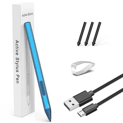 Stylus for HP Envy X360 Pavilion x360 Specter X360 Spectre x2 Envy x2 Touchscreen Laptop Rechargeable MPP 2.0 Tilt Pencil 4096 Pressure Sensitivity Using The Microsoft MPP Protocol,Blue