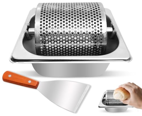 Butterfass aus Edelstahl 304, 1L Butterroller mit Spachtel & Ständer – Langlebige Buttermaschine für Brot, Steaks, Burger, Küche & Geschäft