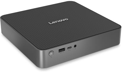 Lenovo IdeaCentre Mini x Desktop-PC | Copilot+ PC | Snapdragon X X1-26-100 | 32GB RAM | 1TB SSD | Qualcomm Adreno Grafik | Windows 11 | Luna Grau | 1L | 3 Monate Premium Care