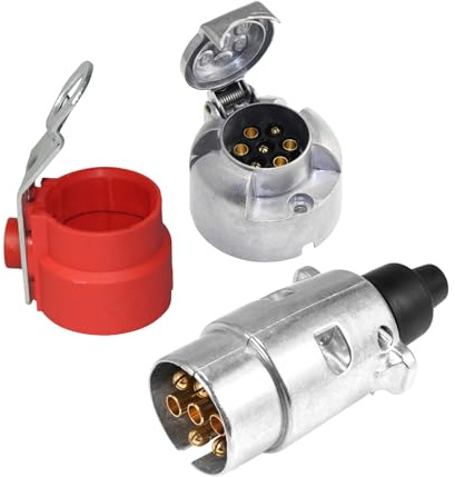 Connettore per cablaggio rimorchio, set di connettori per cablaggio, ricambio laterale per veicoli pesanti per interfaccia a 13 e 7 pin, camion all'aperto per