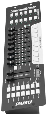 DMX Wireless DMX, 48,2 x 13,2 x 7 cm, controllo luce canale DMX + MIDI, console per illuminazione palcoscenico per DJ, palcoscenici, discoteche, locali notturni, KTV