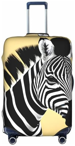 XZDZWK Schwarz-weiße Zebra-Kofferhüllen, kratzfest und staubdicht, mit personalisiertem Design für Reisen, Business und Outdoor, weiß, M