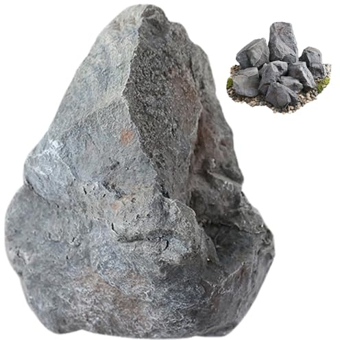 CNAFGBGG Faux rochers réalistes artificiels Faux Paysage Rock Bricolage intérieur extérieur Terre décorative léger PU météo-résistance rochers pour Jardin, Cour, pelouse (Pas Creux) Style 2