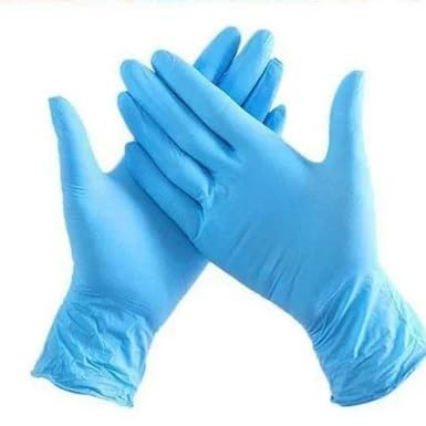 10 guanti neri monouso senza lattice e polvere, da visita, taglia piccola, media, grande, extra large, in nitrile, vinile, sintetico, mano, SML XL(XL)