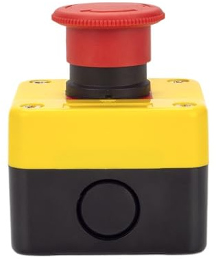 Interruptor pulsador de parada de emergencia con cabezal hongo, caja de control for elevadores, normalmente abierto y cerrado, XAL-J174H29