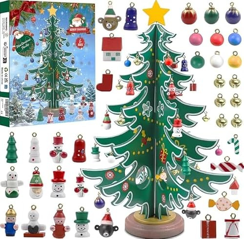 Julgran mini adventskalender, grön